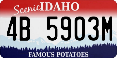 ID license plate 4B5903M