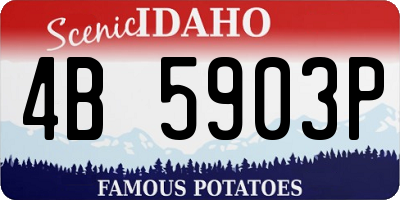 ID license plate 4B5903P