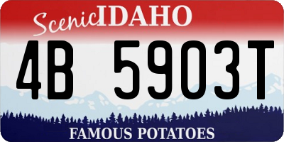 ID license plate 4B5903T