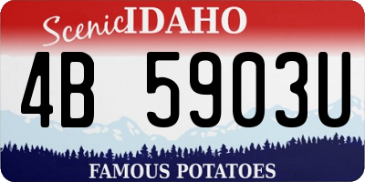 ID license plate 4B5903U