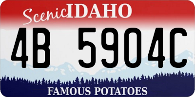 ID license plate 4B5904C