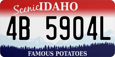 ID license plate 4B5904L