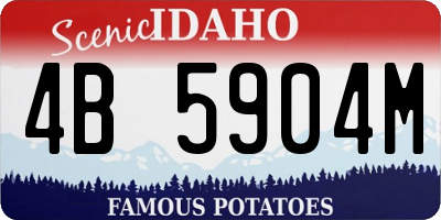 ID license plate 4B5904M