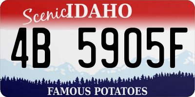 ID license plate 4B5905F