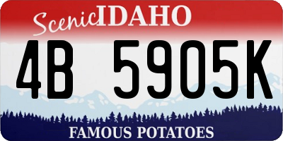 ID license plate 4B5905K