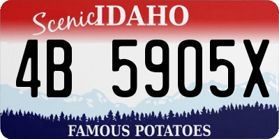 ID license plate 4B5905X