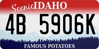 ID license plate 4B5906K