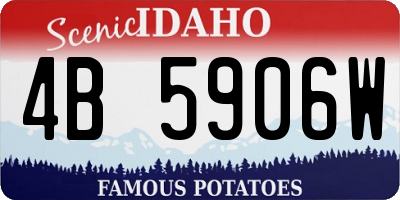 ID license plate 4B5906W