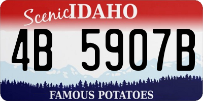 ID license plate 4B5907B