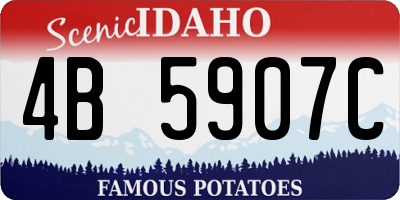 ID license plate 4B5907C
