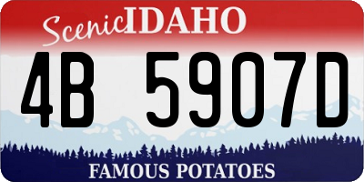 ID license plate 4B5907D