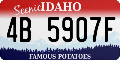 ID license plate 4B5907F