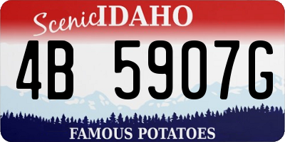 ID license plate 4B5907G