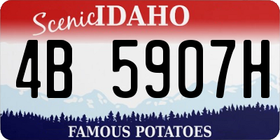 ID license plate 4B5907H
