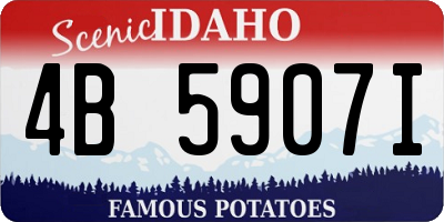 ID license plate 4B5907I