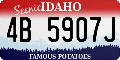 ID license plate 4B5907J