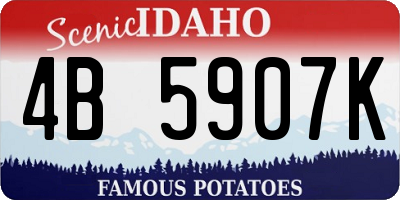 ID license plate 4B5907K