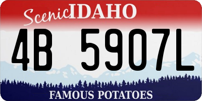 ID license plate 4B5907L