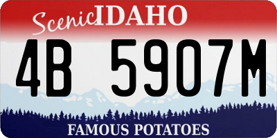 ID license plate 4B5907M