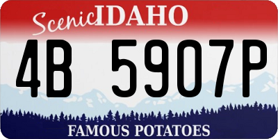 ID license plate 4B5907P
