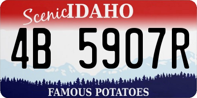 ID license plate 4B5907R