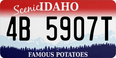 ID license plate 4B5907T
