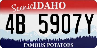 ID license plate 4B5907Y