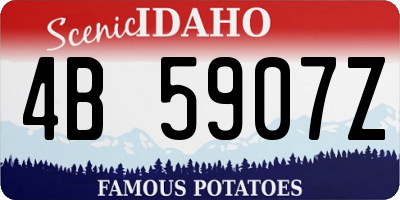 ID license plate 4B5907Z