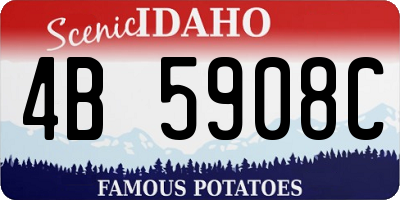 ID license plate 4B5908C