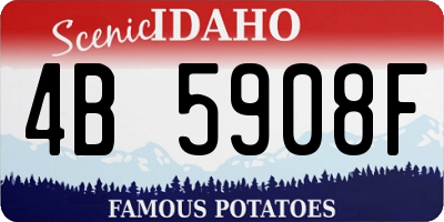ID license plate 4B5908F
