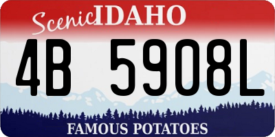 ID license plate 4B5908L