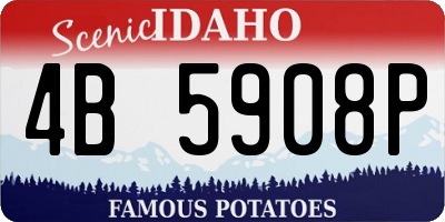 ID license plate 4B5908P