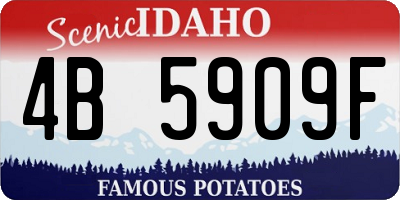 ID license plate 4B5909F