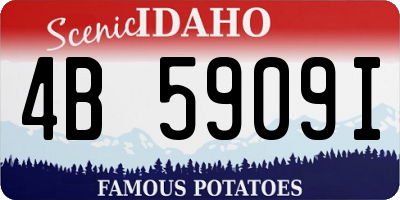 ID license plate 4B5909I