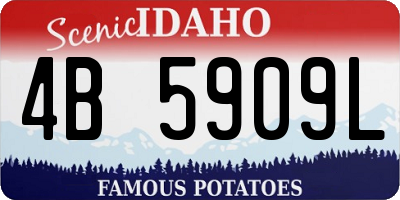 ID license plate 4B5909L