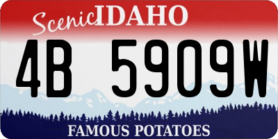 ID license plate 4B5909W