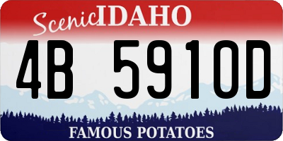 ID license plate 4B5910D