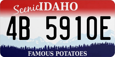 ID license plate 4B5910E
