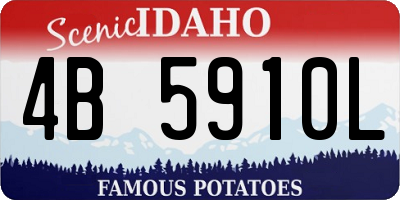 ID license plate 4B5910L