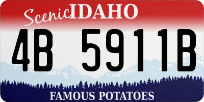 ID license plate 4B5911B
