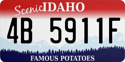 ID license plate 4B5911F