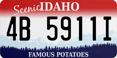 ID license plate 4B5911I