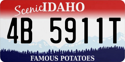 ID license plate 4B5911T