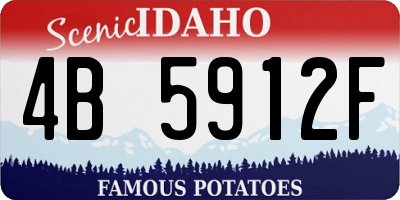 ID license plate 4B5912F