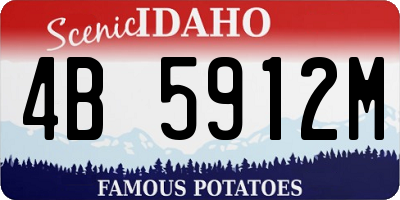 ID license plate 4B5912M