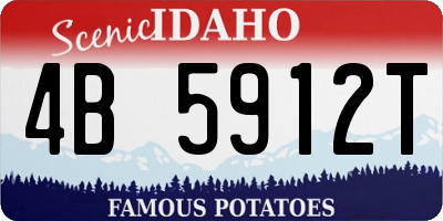 ID license plate 4B5912T