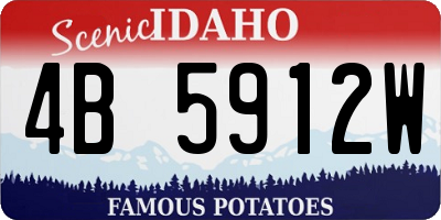 ID license plate 4B5912W