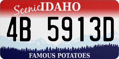 ID license plate 4B5913D