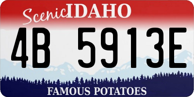 ID license plate 4B5913E
