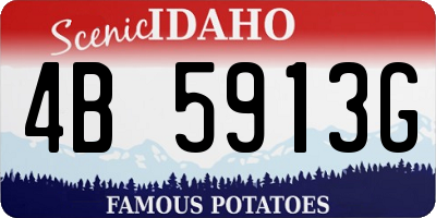 ID license plate 4B5913G